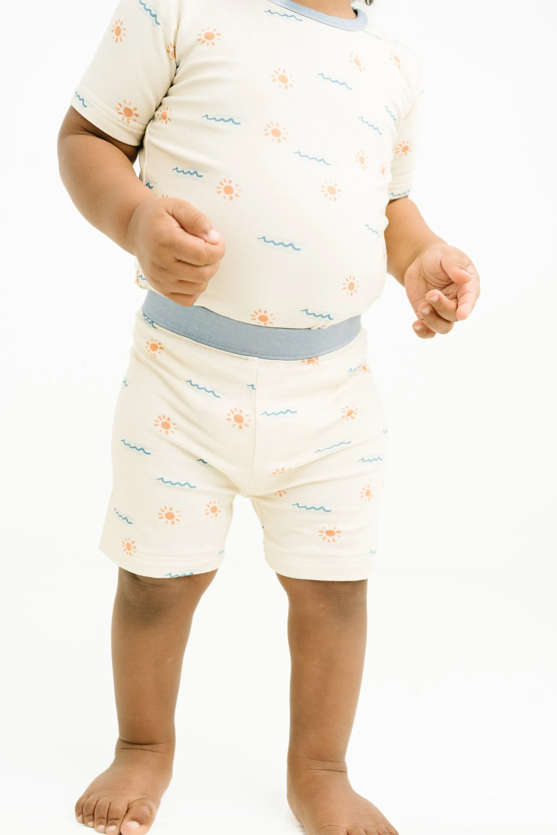 Boho Waves Bamboo Shorts Set