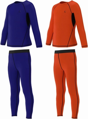 Boys Compression Pants and Youth Athletic Shirts Set 4 Piece Base Layer Gear for Kids Sports, Football, Soccer