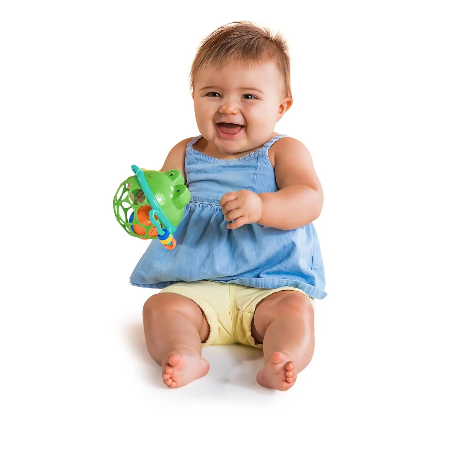 Bright Starts Little Shakers 6pc Gift Set, Easy-Grasp Oball Technology, Baby Rattles, Balls and Teethers, On-The-Go Toys, Lightweight, Unisex, Newborn 