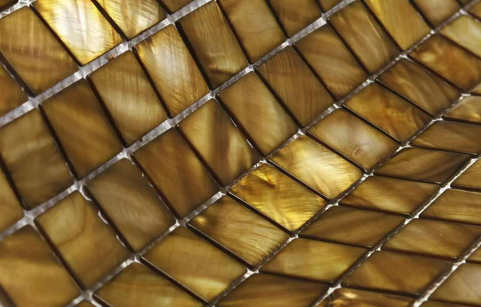 Bronze 25mm Square Mosaic Tile