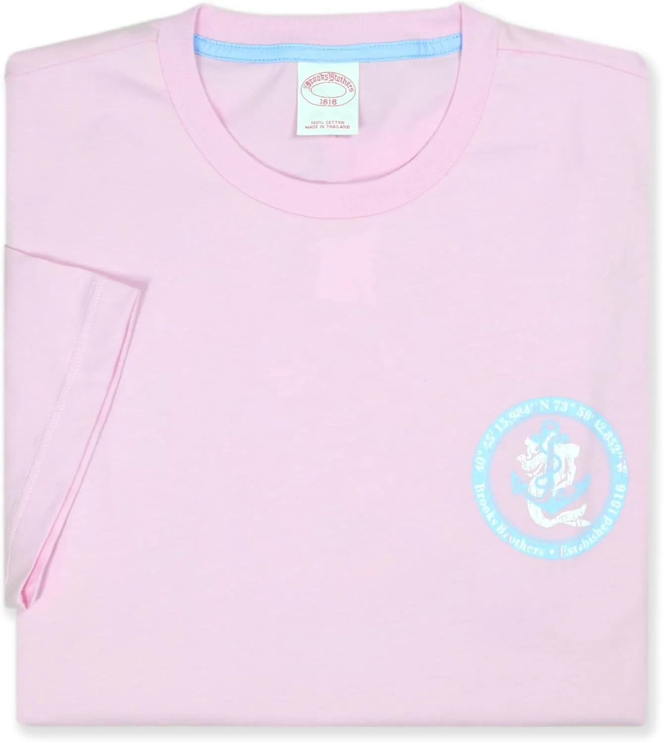Brooks Brothers Men's Classic Fit All Cotton Short Sleeve Vintage Mermaid Graphic Tee T-Shirt,