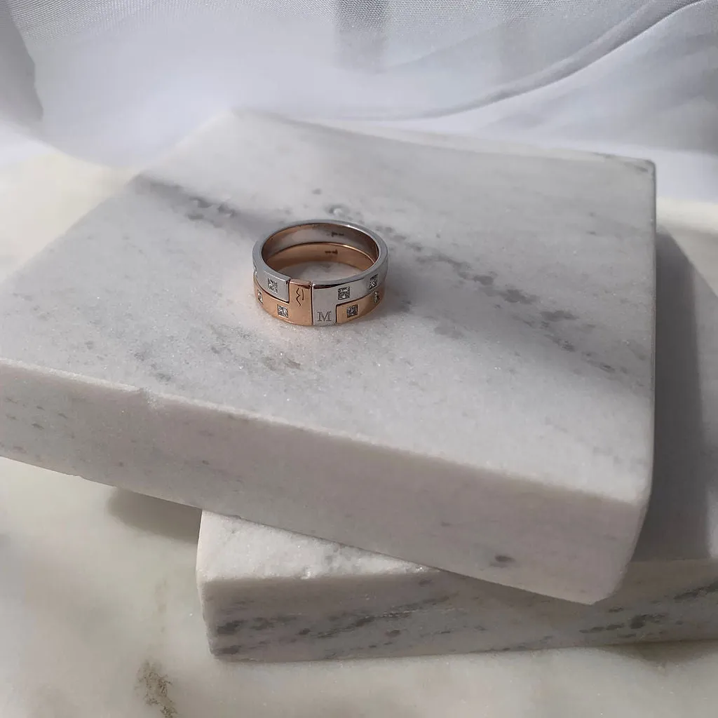 Building Block Ring -White