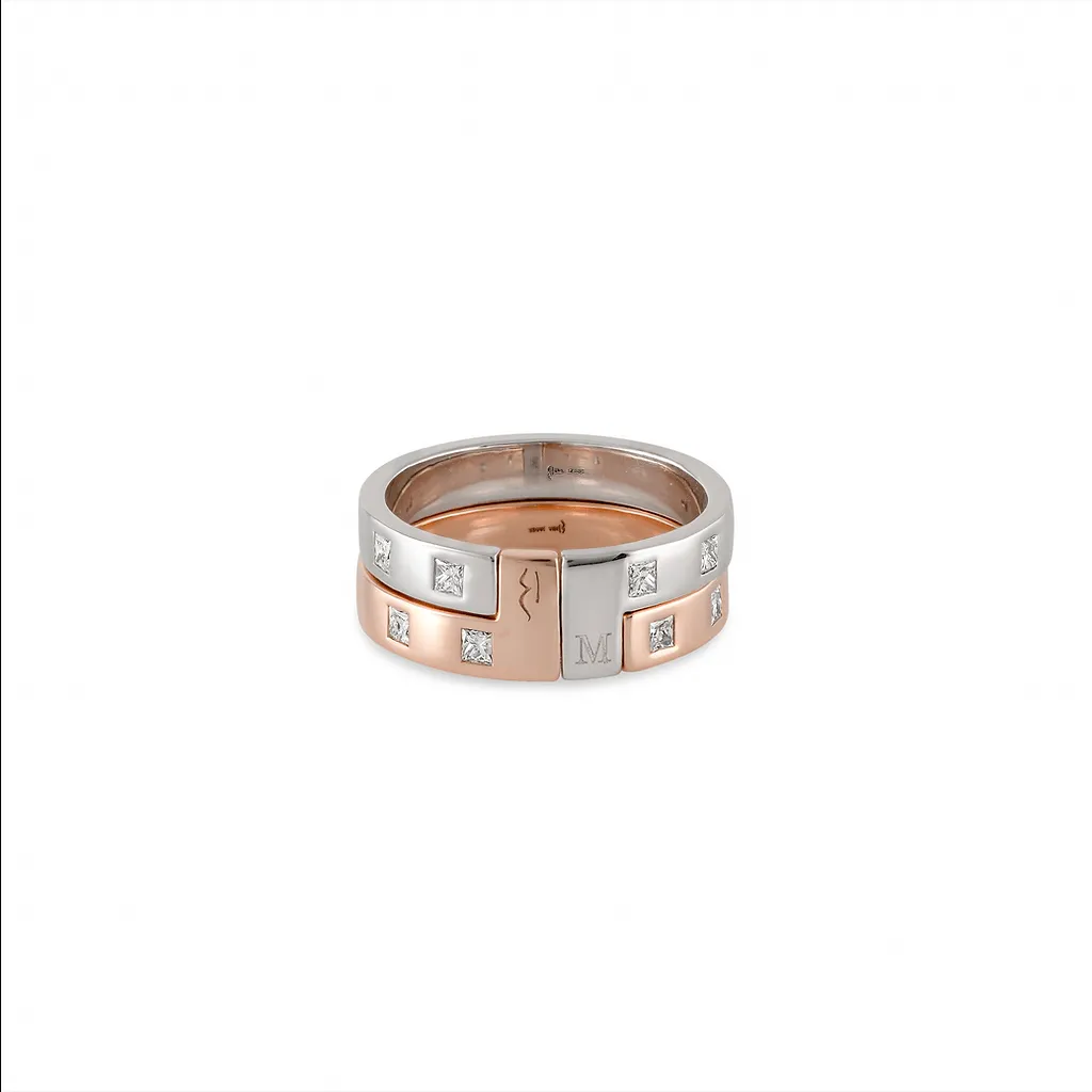 Building Block Ring -White