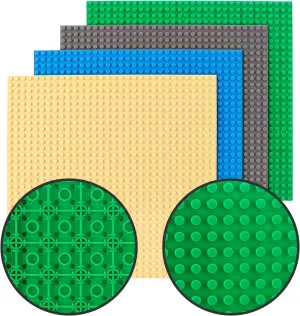 Building Blocks Baseplates Classic Baseplates, Double-Sided Design, Stackable, The Underlying is Compatible with The Block, 100% Compatible with Major Brands 10" x 10"
