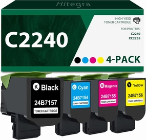 C2240 XC2235 Toner Cartridge 4-Pack Replacement for Lexmark C2240 Toner 24B7157 24B7154 24B7155 24B7156 Compatible with C2240 XC2235 Printer Toner, 4-Color Black Cyan Magenta Yellow