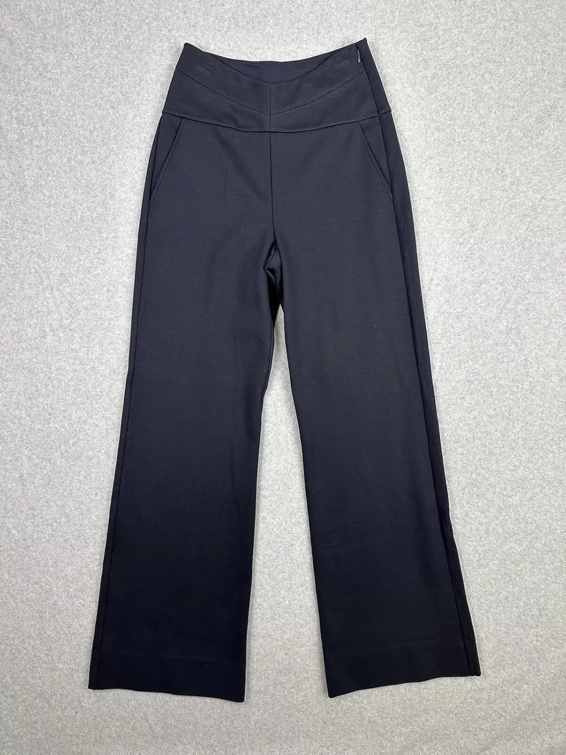 Cabi Navy High Rise Wide Leg Coco Trouser - Women's Professional Slacks - 34 Inch Inseam