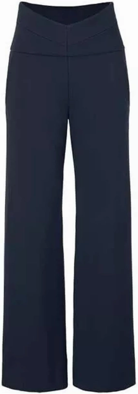 Cabi Navy High Rise Wide Leg Coco Trouser - Women's Professional Slacks - 34 Inch Inseam