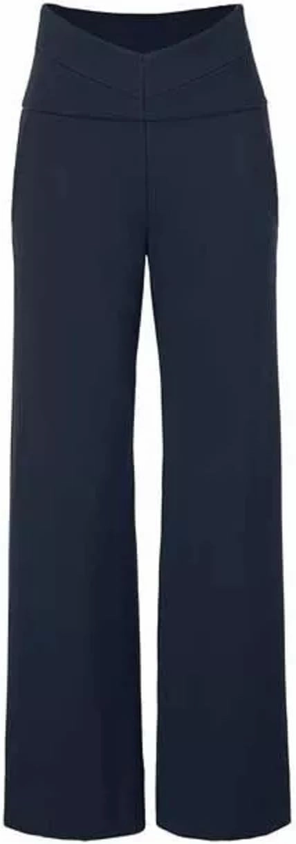 Cabi Navy High Rise Wide Leg Coco Trouser - Women's Professional Slacks - 34 Inch Inseam