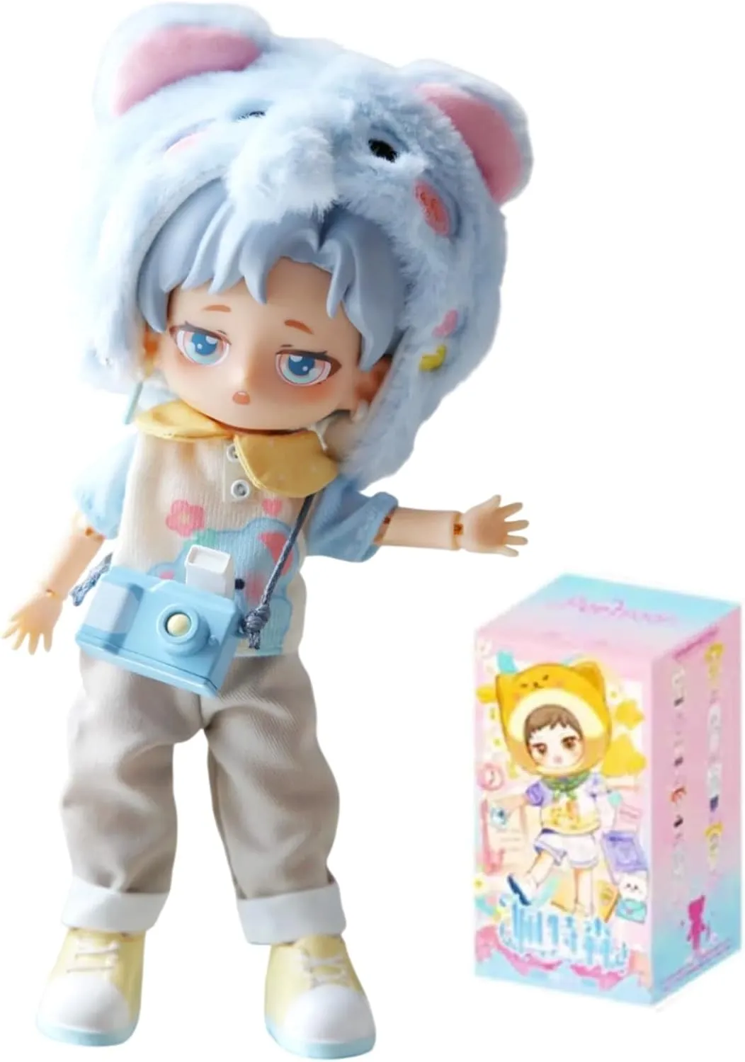 CALEMBOU BJD Blind Box, Kawaii 1/12 Peetsoon Garden Party Series Ball Jointed Doll Collectable Action Figure 1 of 9 Posable Dress Up Dolls for Girls Boys