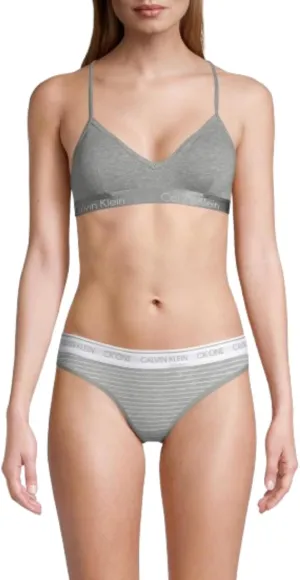 Calvin Klein Women's Motive Cotton Lightly Lined Bralette