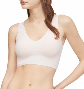 Calvin Klein Women's Invisibles Comfort Seamless Lightly Lined V Neck Bralette Bra