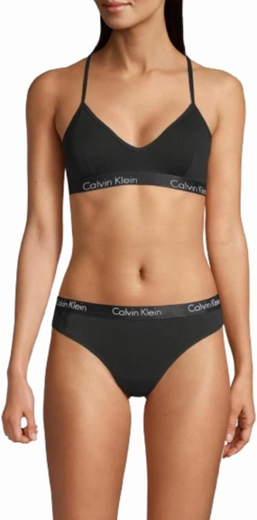 Calvin Klein Women's Motive Cotton Lightly Lined Bralette