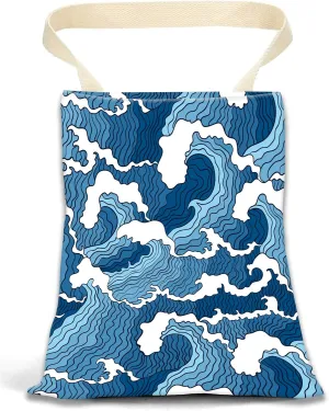 Car Garbage Can, Hanging Car Trash Can for Back Seat Organizer, Cute Blue Sea