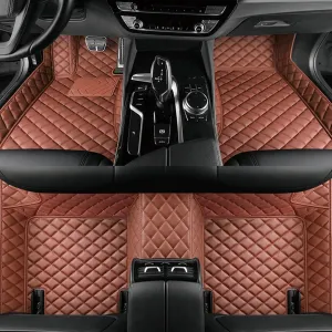 Car Mats for Audi A5 Cabriolet 8T Facelift 4 Seats 2012-2017 Anti-Slip Wear-Resistant Automotive Floor Mats,Environmentally Friendly Comfortable Car Mat Set,Orange