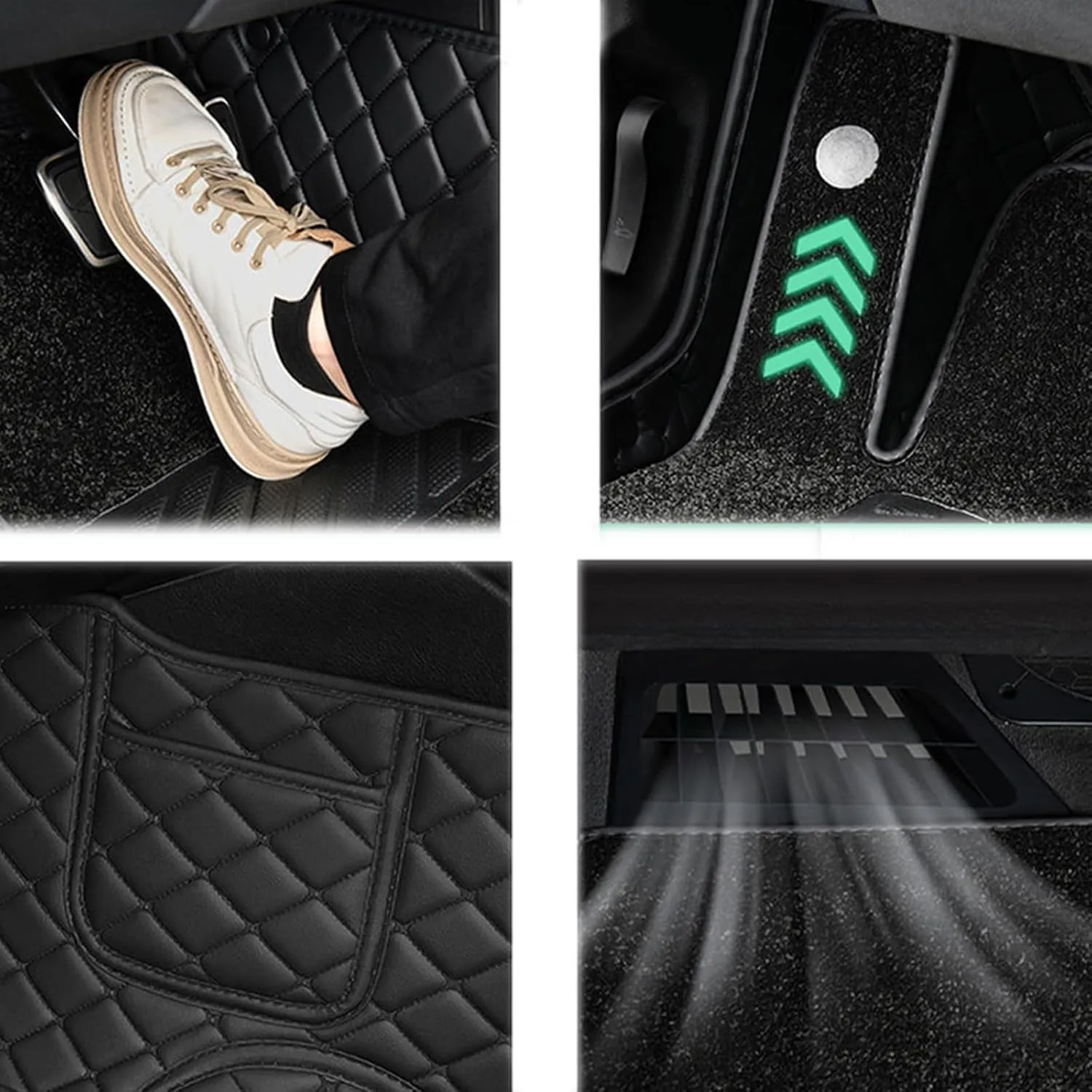 Car Mats for Audi A5 Cabriolet 8T Facelift 4 Seats 2012-2017 Anti-Slip Wear-Resistant Automotive Floor Mats,Environmentally Friendly Comfortable Car Mat Set,Orange