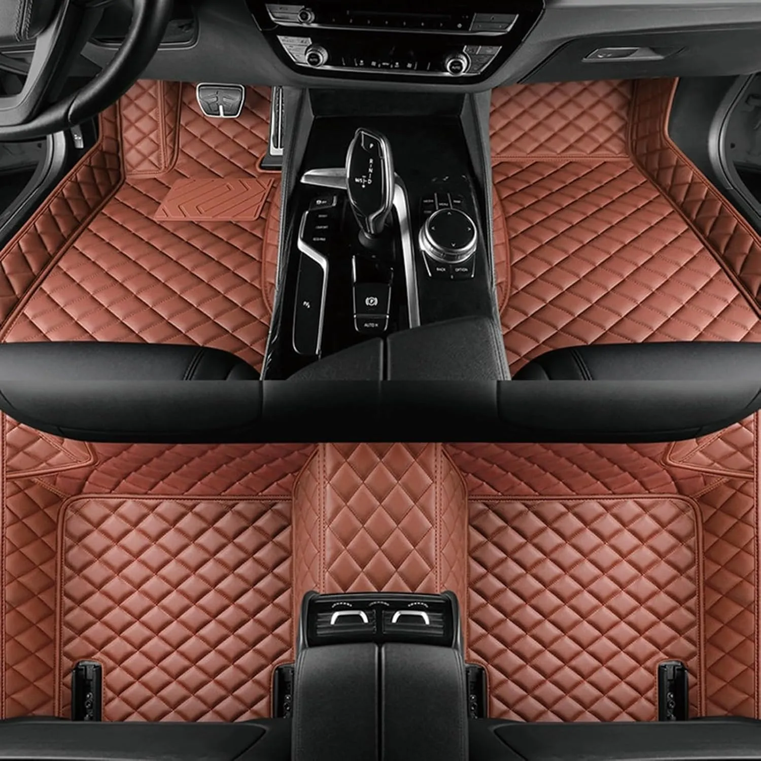 Car Mats for Audi A5 Cabriolet 8T Facelift 4 Seats 2012-2017 Anti-Slip Wear-Resistant Automotive Floor Mats,Environmentally Friendly Comfortable Car Mat Set,Orange