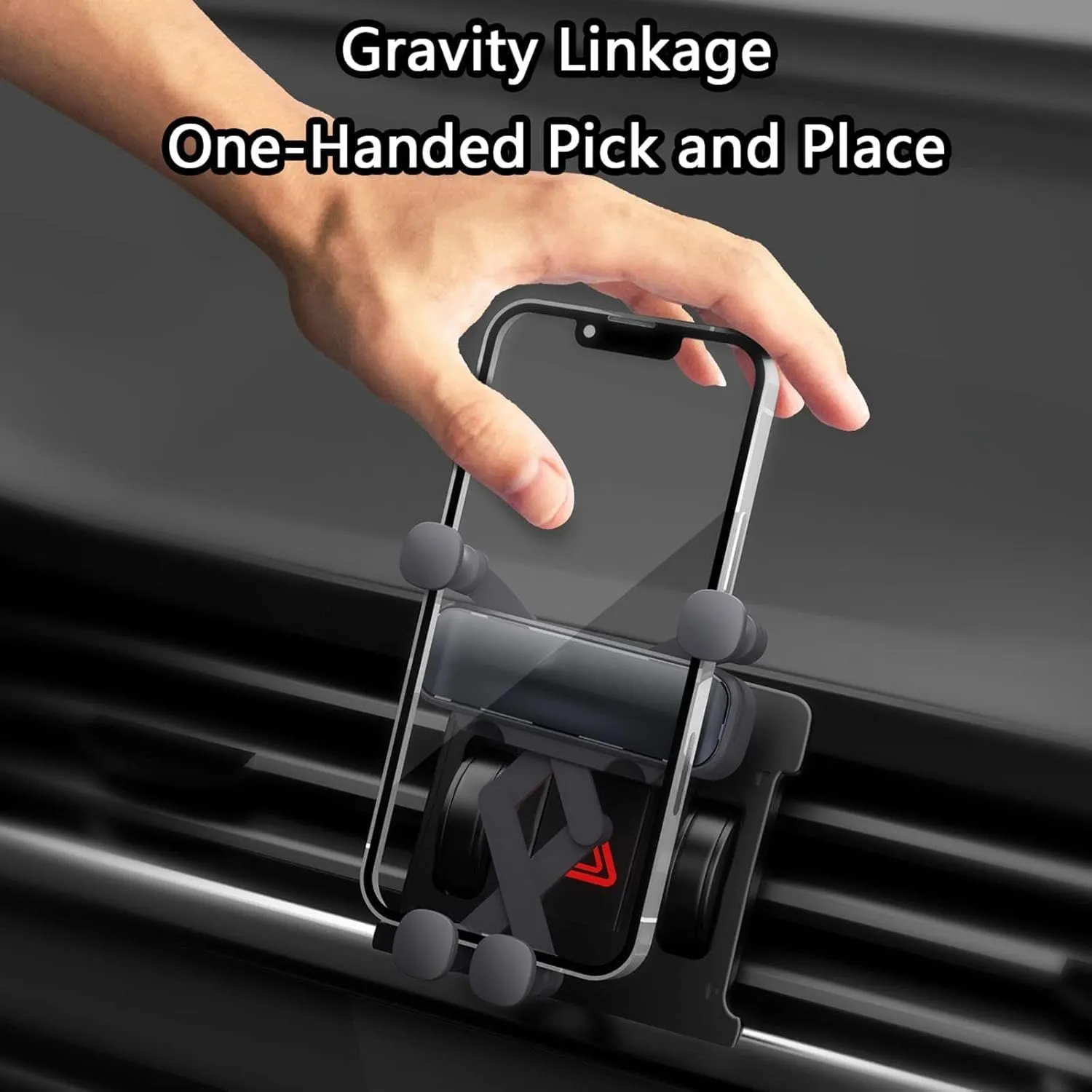 Car Phone Holder Mount for Buick Excelle 2004-2007, 360° Rotation Automobile Cradle, Cell Phone Car Mount, Adjustable Car Phone Stand Automobile Cradle,B Red