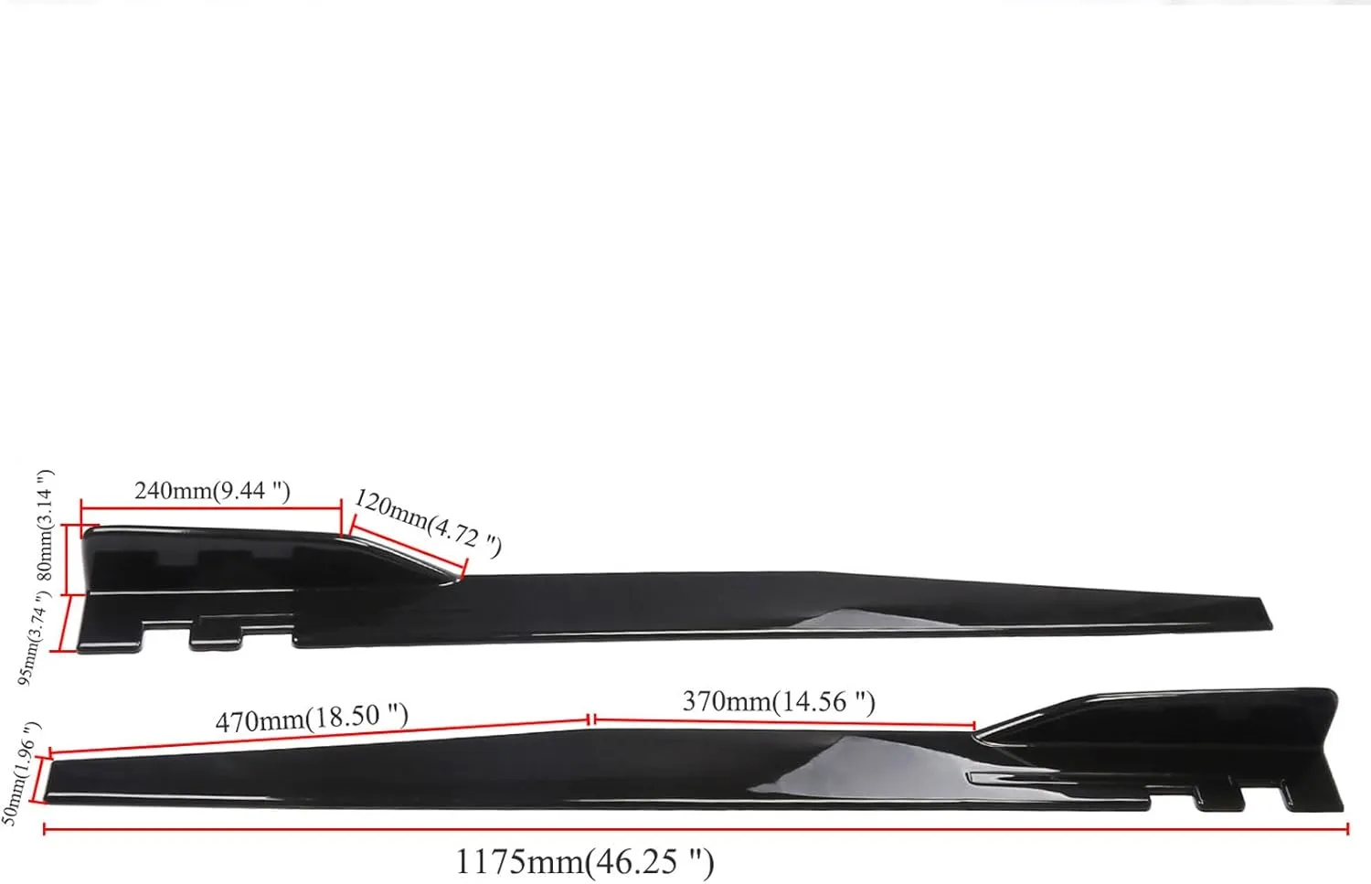 Car Side Skirts for Nissan Prairie (M12) 1998-2003 2004, Side Skirt Extension Running Boards Anti-Collision Body Kit, Car Styling Accessories,Bright Black