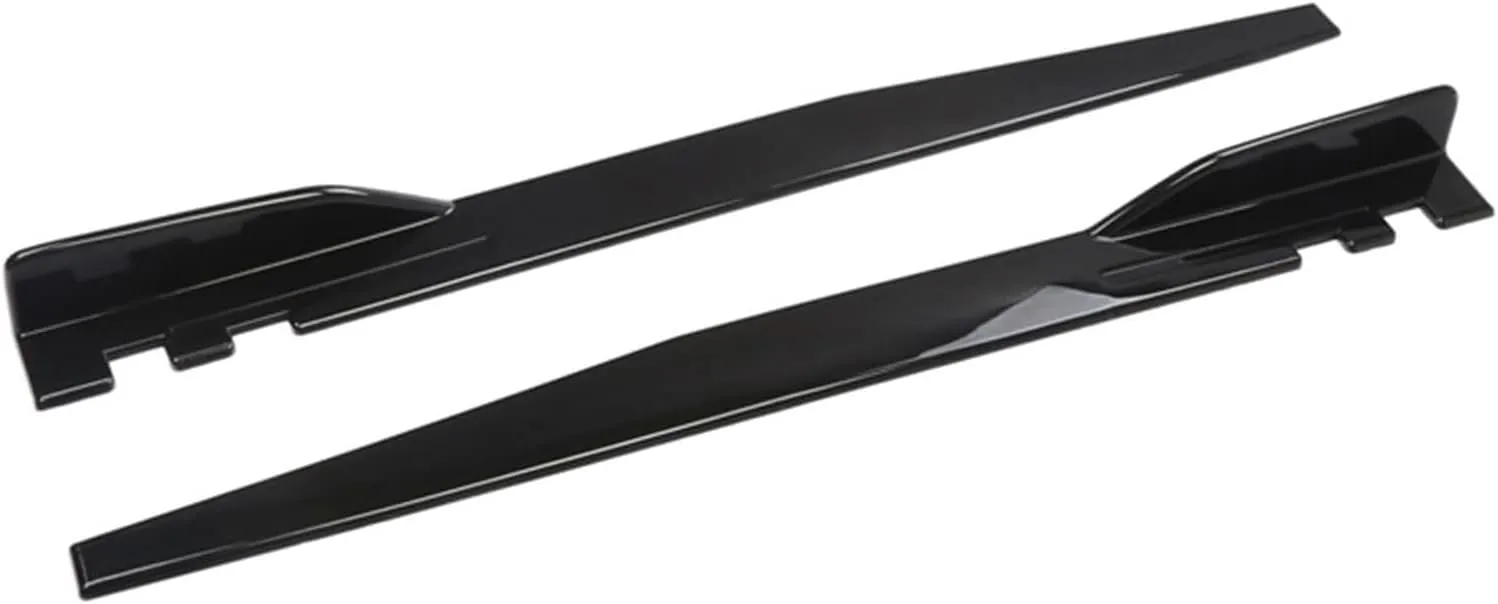 Car Side Skirts for Nissan Prairie (M12) 1998-2003 2004, Side Skirt Extension Running Boards Anti-Collision Body Kit, Car Styling Accessories,Bright Black