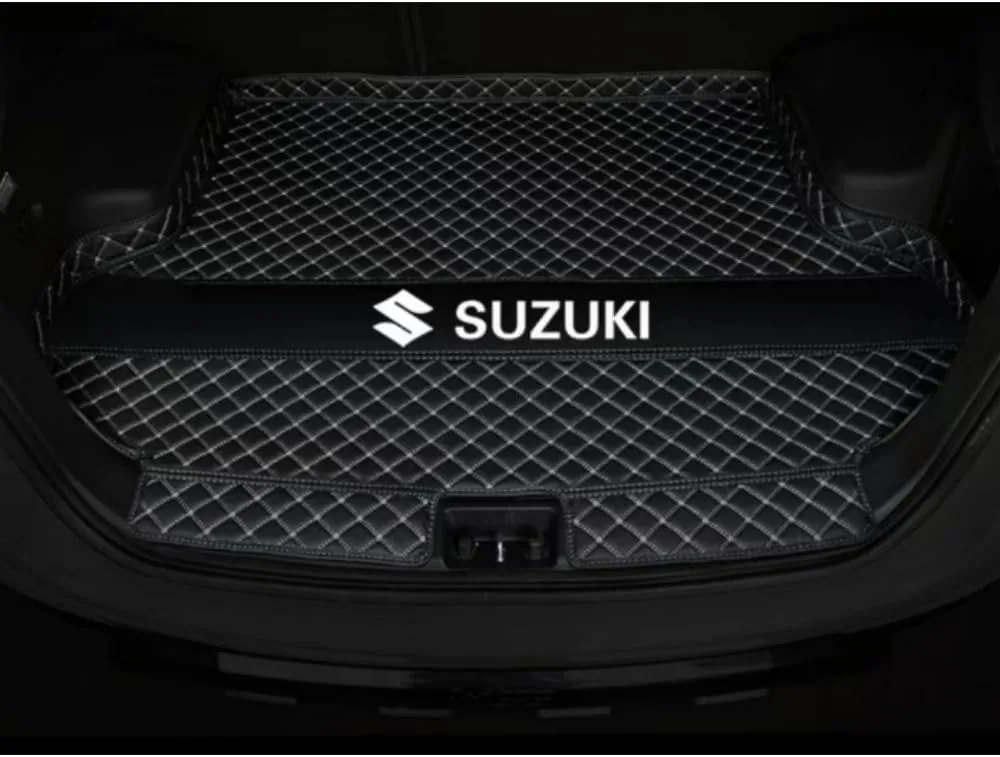 Car Trunk Mat for Suzuki Vitra 2014-2019 Waterproof Non Slip Luggage Compartment Lining Protective Pad Trunk Mat Interior Protection Accessories,Black