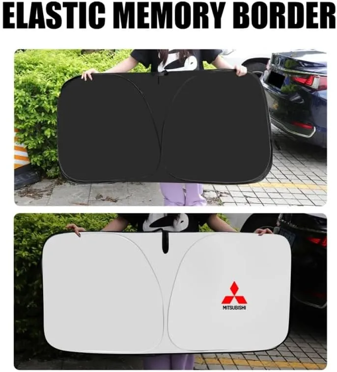 Car Windshield Sunshade for Mitsubishi Mirage 2017-2019, Block UV Rays Sun Visor Protector, Front Window Sunshades, Windscreen Sunshade,A 140CM