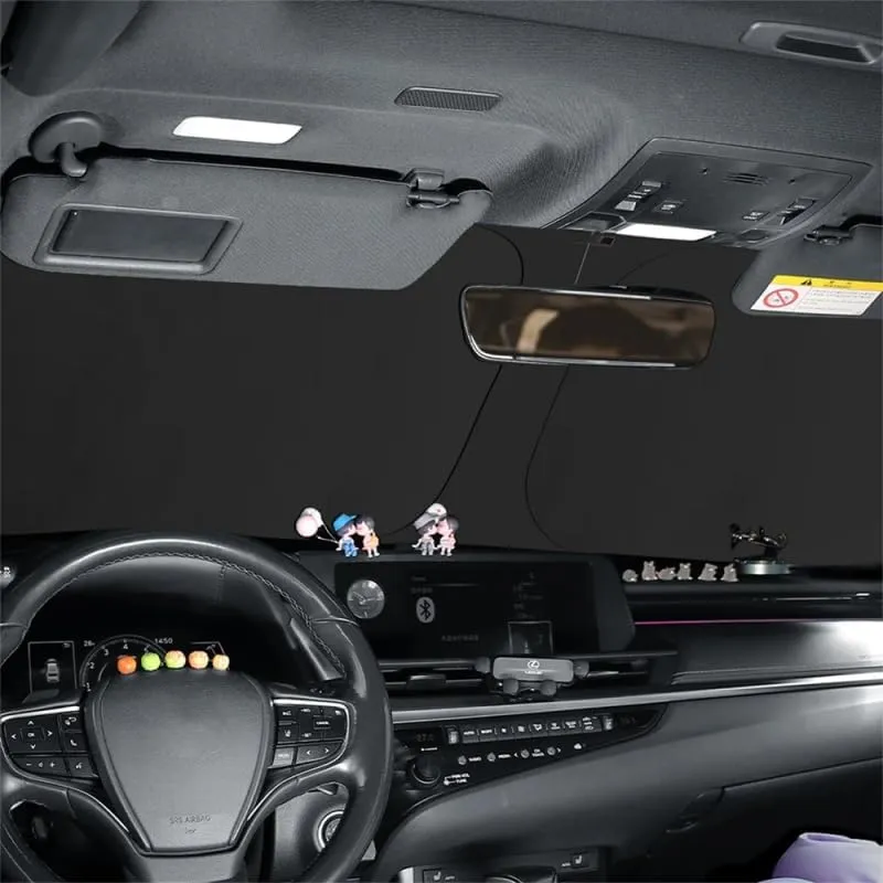 Car Windshield Sunshade for Mitsubishi Outlander 2009-2012, Block UV Rays Sun Visor Protector, Front Window Sunshades, Windscreen Sunshade,A 140CM