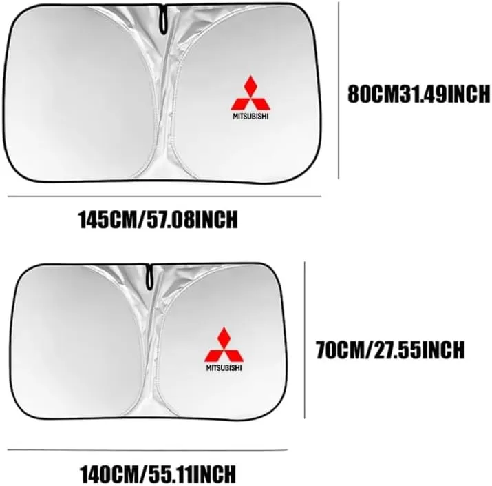 Car Windshield Sunshade for Mitsubishi Pajero Sport 2016-2019, Block UV Rays Sun Visor Protector, Front Window Sunshades, Windscreen Sunshade,A 140CM