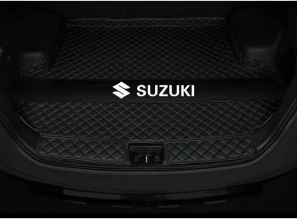 Car Trunk Mat for Suzuki Vitra 2014-2019 Waterproof Non Slip Luggage Compartment Lining Protective Pad Trunk Mat Interior Protection Accessories,Pure Black