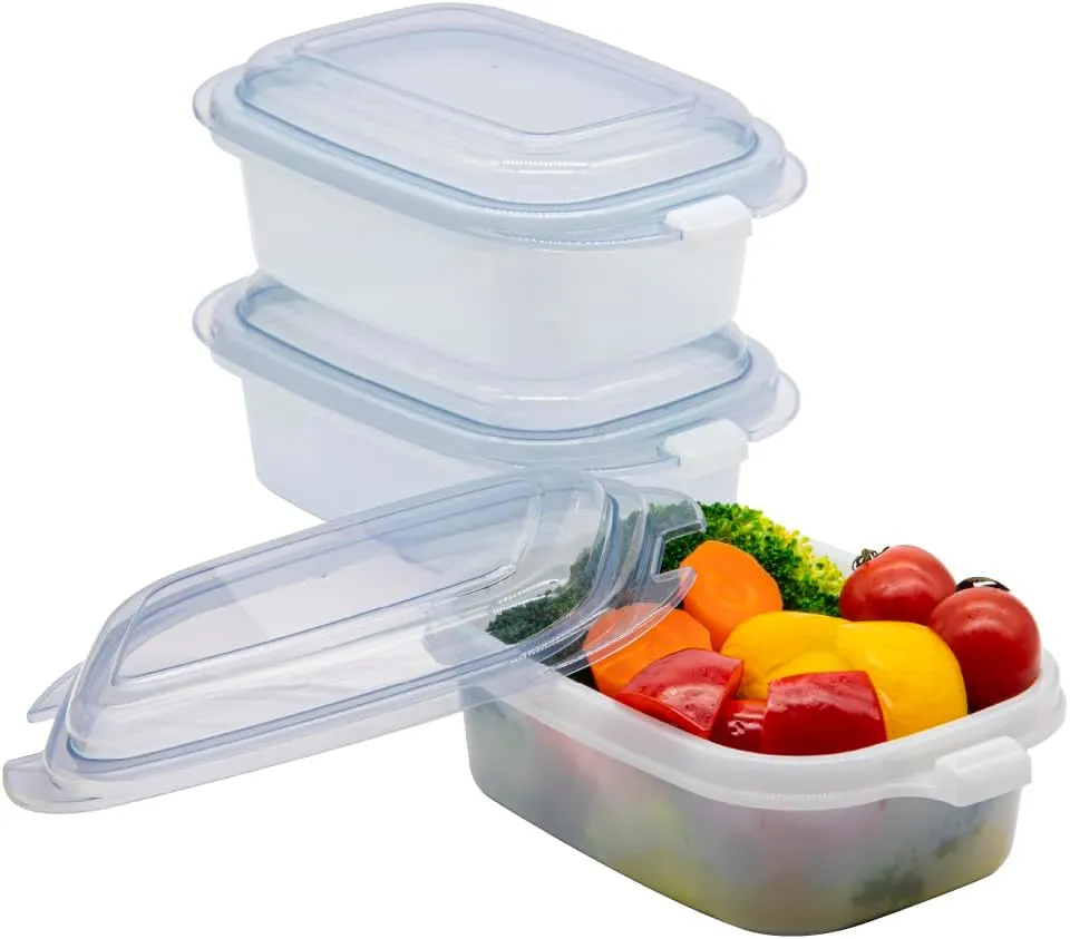 CBJAPAN M3P atomico Storage Container, 16.5 fl oz (470 ml), Blue, Set of 3, Microwave Safe, Dishwasher Safe, Microwave Safe