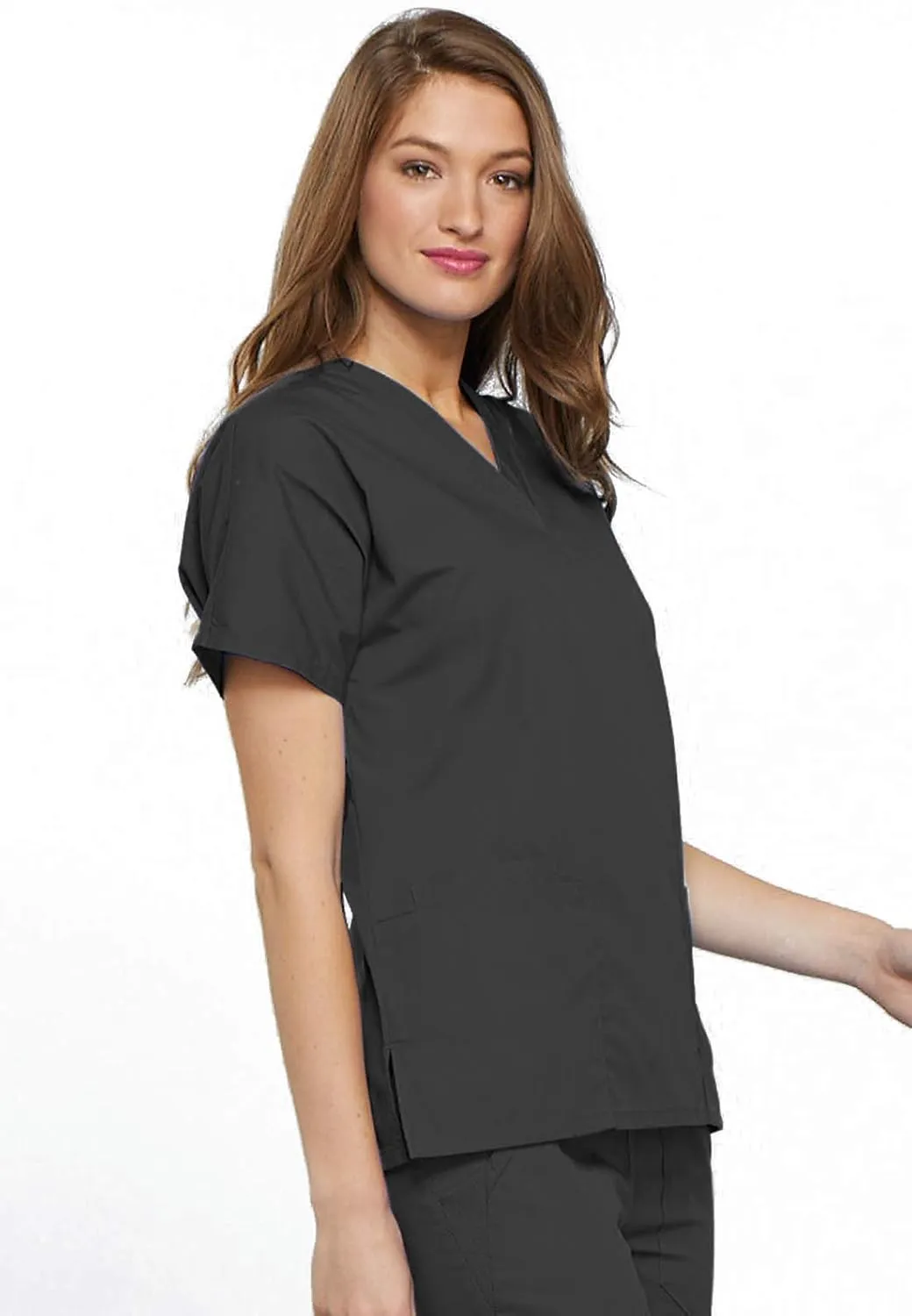 Cherokee Scrub set for women Traditional Fit Dolman Sleeve, V-neck Top 4700 Natural Rise Flare Leg Drawstring Pant 4101