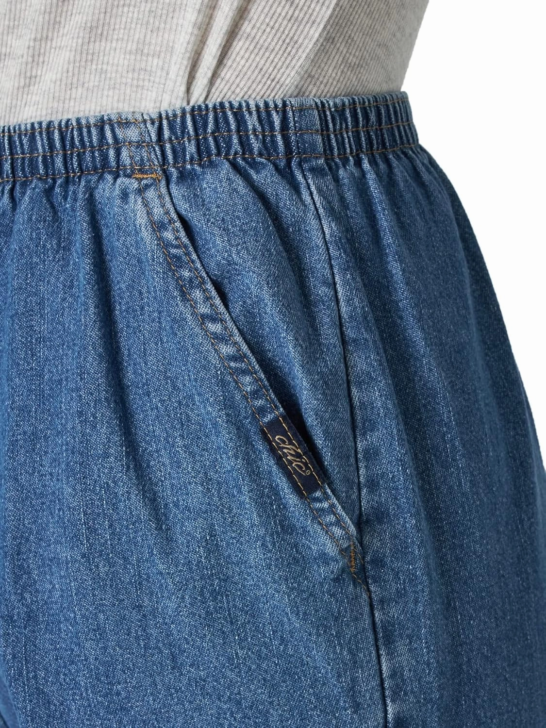 Chic Classic Collection Women's Cotton Pull-On Pant with Elastic Waist
