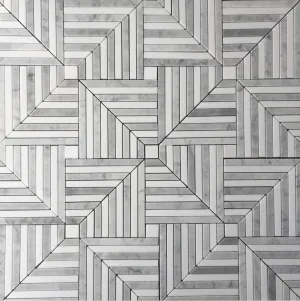 Chicago Carrara with Thassos Honed Mosaic 305x305mm