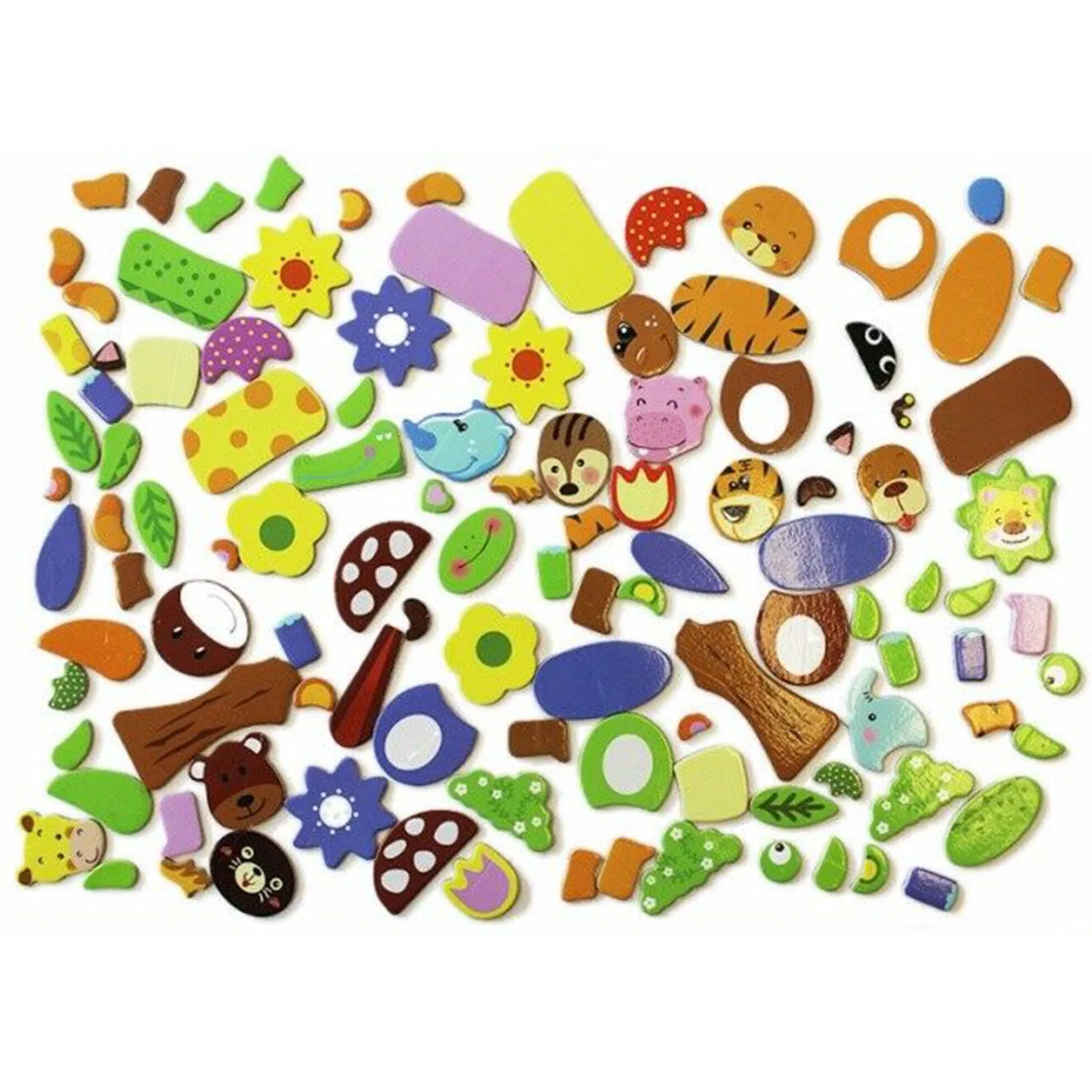 Children's Wooden Multifunctional Animal Puzzle Magnetic Drawing Board
