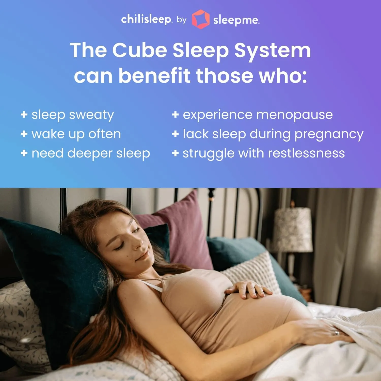 Chilipad Cube Bed Cooling System - Cooling & Heating Mattress Topper, Dual Zone Individual Bed Temperature, Cool Sleep Enhancement, Temp Range of 60-115°F, WE King Bedsize (76"W x 80"L), Model: CP515