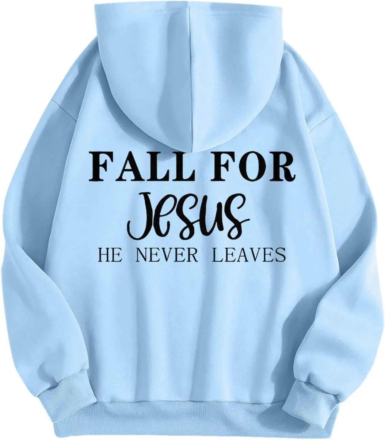 Christian Gift Casual Shirt for Women Jesus Is King Fall for Jesus He Never Leaves Christian Sweatshirt Letter Christ