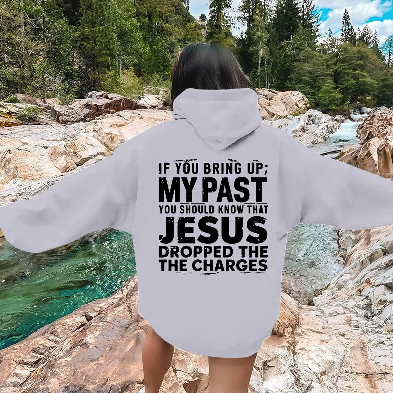 Christian Gift Casual Shirt for Women Jesus Is King Fall for Jesus He Never Leaves Christian Sweatshirt Letter Christ