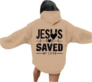 Christian Gift Casual Shirt for Women Jesus Is King Fall for Jesus He Never Leaves Christian Sweatshirt Letter Christ