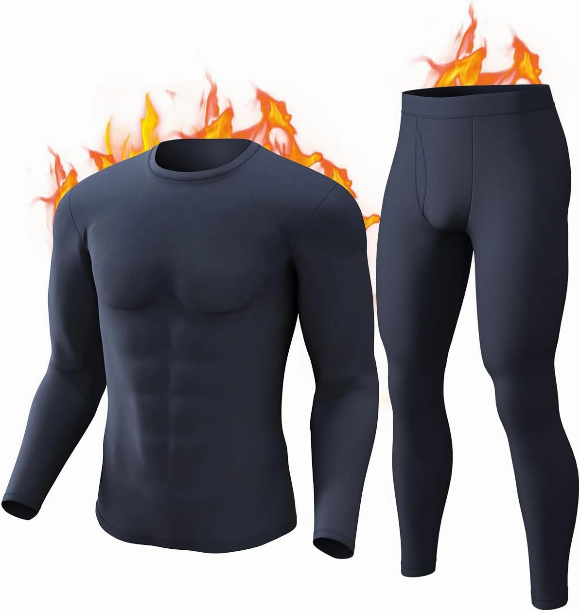 CL convallaria Long Johns Thermal Underwear for Men Soft Fleece Lined Base Layer Cold Weather Top Bottom Gift Set