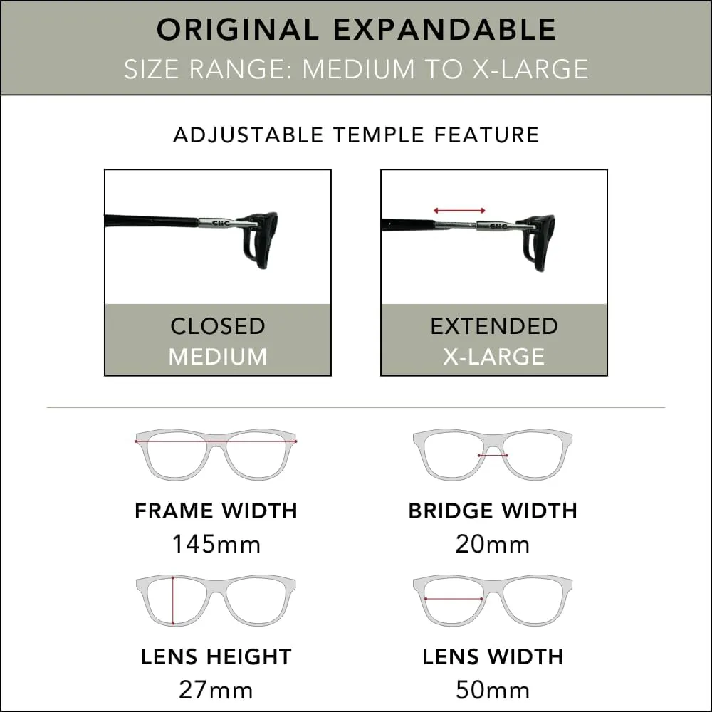 Clic Magnetic Reading Glasses, Adjustable Temple, Computer Readers, Original Expandable, (M-XL, Kings Camo, 2.00 Magnification)
