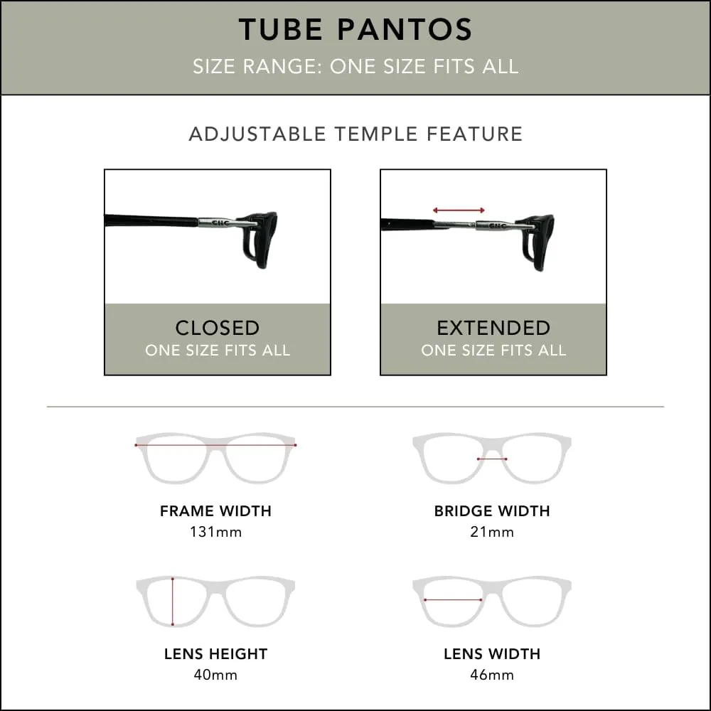 Clic Magnetic Reading Glasses for Men or Women, Computer Readers, Tube Pantos (Jean Blue, 2.50 Magnification)