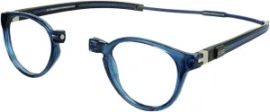 Clic Magnetic Reading Glasses for Men or Women, Computer Readers, Tube Pantos (Jean Blue, 2.50 Magnification)