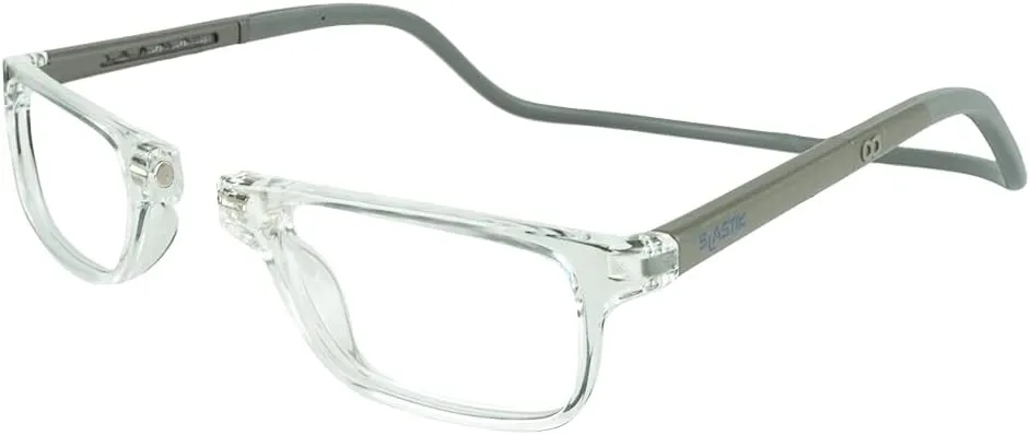 Clic Magnetic Reading Glasses for Men or Women, Soft Foldable Band, Computer Readers, Nashi (S-XL)