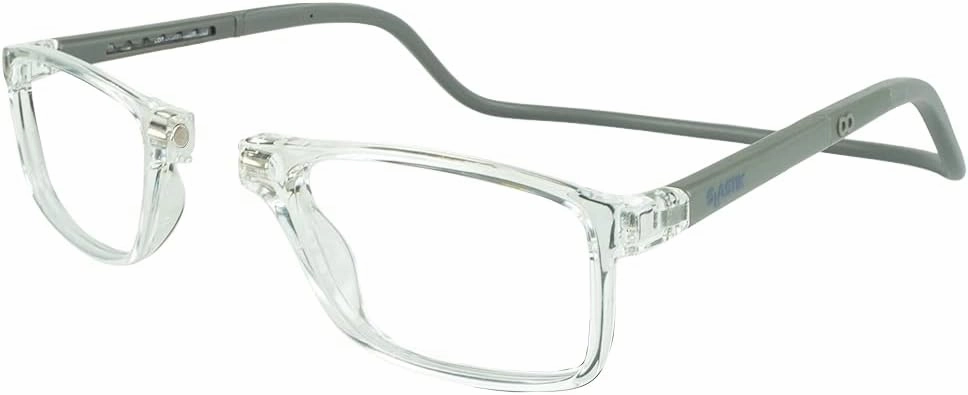 Clic Blue Light Blocking Magnetic Reading Glasses for Men or Women by Slastik, Soft Foldable Band, Computer Readers, Barat