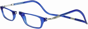 Clic Magnetic Reading Glasses for Men or Women, Computer Readers, Original Expandable (M-XL, Blue, 1.25 Magnification)