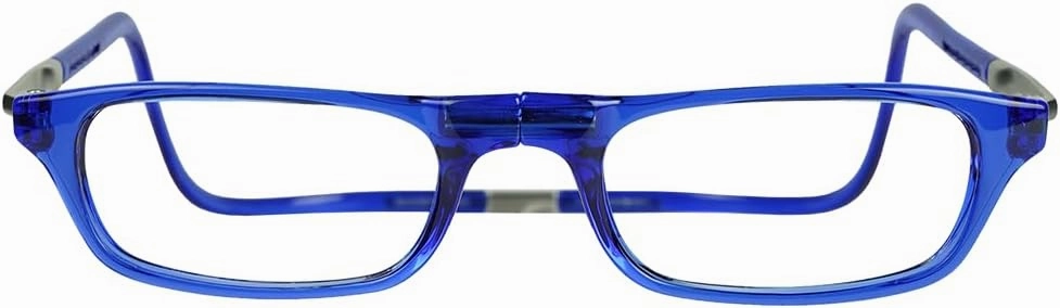 Clic Magnetic Reading Glasses for Men or Women, Computer Readers, Original Expandable (M-XL, Blue, 1.25 Magnification)