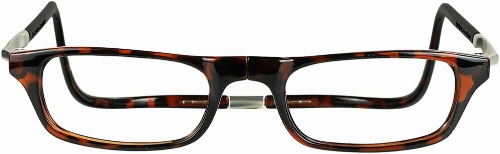 Clic Magnetic Reading Glasses for Men or Women, Computer Readers, Original Expandable (M-XL, Tortoise, 2.50 Magnification)