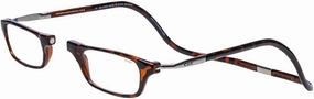 Clic Magnetic Reading Glasses for Men or Women, Computer Readers, Original Expandable (M-XL, Tortoise, 2.50 Magnification)