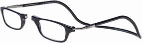 Clic Magnetic Reading Glasses for Men or Women, Computer Readers, Original Long (M-L, Black, 1.50 Magnification)