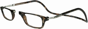 Clic Magnetic Reading Glasses for Men or Women, Computer Readers, Original Long (M-L, Tortoise, 3.00 Magnification)