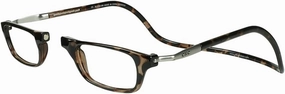 Clic Magnetic Reading Glasses for Men or Women, Computer Readers, Original Long (M-L, Tortoise, 3.00 Magnification)